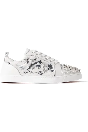 Christian Louboutin Louis Junior Spikes Orlato Suede and Leather Sneakers - Men - - EU 40