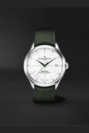 Baume & Mercier MR PORTER 10th Birthday Edition Clifton Baumatic Automatic Chronometer 40mm Steel and Canvas Watch, Ref. No. M0A10664 - Men