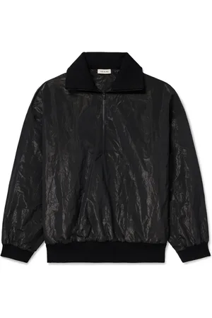 FEAR OF GOD Logo-Appliquéd Crinkled-Shell Half-Zip Track Jacket - Men - - XL