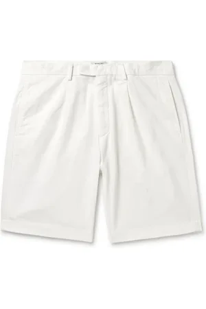 Boglioli Straight-Leg Pleated Cotton-Blend Twill Bermuda Shorts - Men - - IT 46