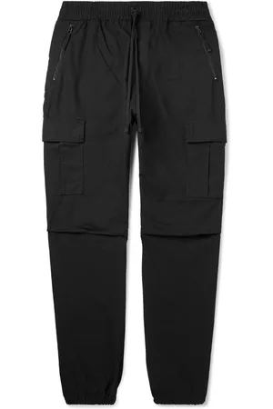 Straight-Leg Sateen Drawstring Cargo Trousers