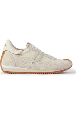 Loewe Flow Runner Leather-Trimmed Brushed-Suede and Nylon Sneakers - Men - - EU 45