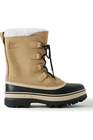 sorel Caribou™ Faux Shearling-Trimmed Nubuck and Rubber Snow Boots - Men - - US 10.5