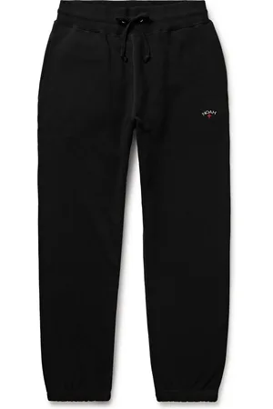 Solo Swoosh Tapered Logo-Embroidered Cotton-Blend Jersey Sweatpants