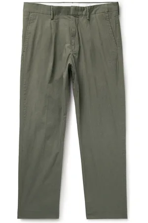 NN.07 Bill 1449 Slim-Fit Pleated Organic Cotton-Blend Ripstop Trousers - Men - - 36W 32L