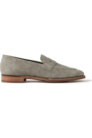 GRENSON Floyd Full-Grain Nubuck Penny Loafers - Men - - UK 10.5