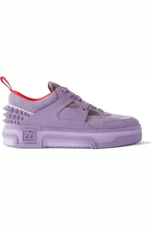 Christian Louboutin Astroloubi Spiked Leather, Suede and Mesh Sneakers - Men - - EU 44