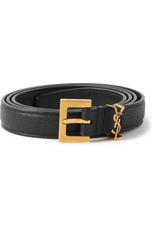 Saint Laurent 2cm Full-Grain Leather Belt - Men - - EU 90