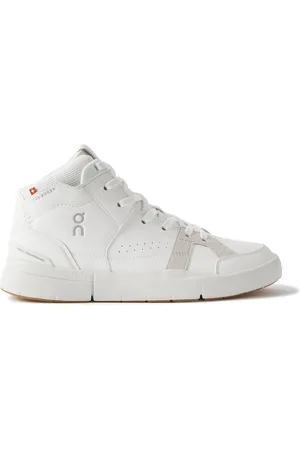 On Running Roger Federer The Roger Clubhouse Mid Faux Leather, Mesh and Faux Suede Sneakers - Men - - US 7.5