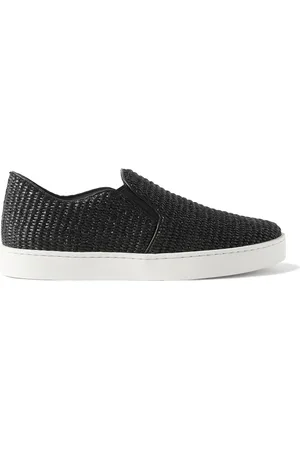 Manolo Blahnik Nadores Raffia Slip-On Sneakers - Men - - UK 9