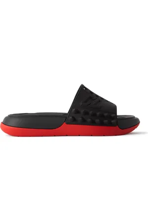 Christian Louboutin Take It Easy Logo-Embossed Cutout Spiked Rubber Slides - Men - - EU 43