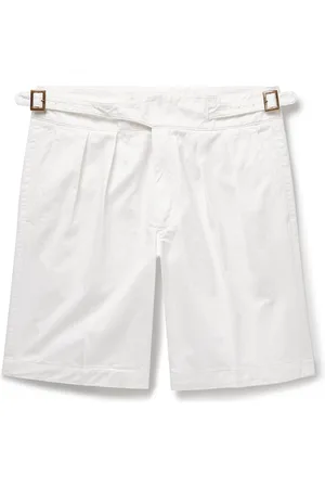 Rubinacci Manny Straight-Leg Pleated Cotton Shorts - Men - - IT 48