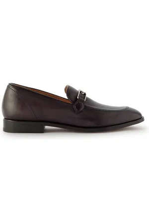 Berluti B Volute Embellished Leather Penny Loafers - Men - - UK 8.5