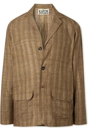 Kartik Research Metallic Matka Silk-Jacquard Blazer - Men - - L