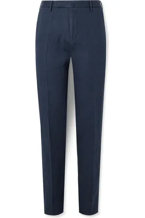 Incotex Pleated Linen Trousers - Men - - IT 52