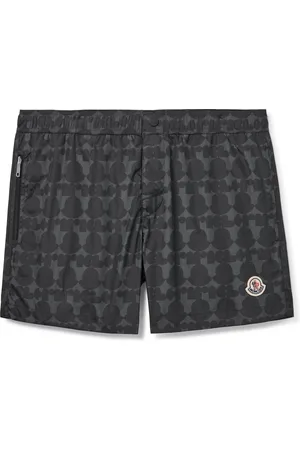 Moncler Straight-Leg Short-Length Monogrammed Swim Shorts - Men - - XL