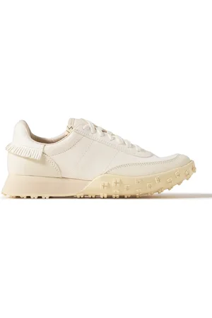 VISVIM Hospoa Fringed Leather-Trimmed Suede Sneakers - Men - - US 10