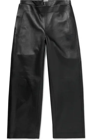 Bottega Veneta Layered Wide-Leg Leather Trousers - Men - - IT 46