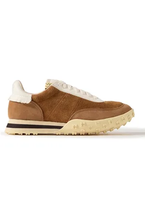 VISVIM Hospoa Fringed Leather-Trimmed Suede Sneakers - Men - - US 9