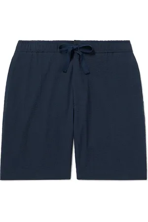 OFFICINE GENERALE Phill Straight-Leg Cotton-Seersucker Drawstring Shorts - Men - - IT 44