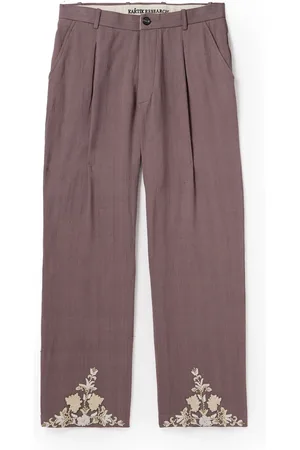 Kartik Research Straight-Leg Embellished Pleated Cotton Trousers - Men - - UK/US 32
