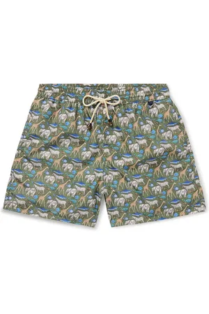 Rubinacci Straight-Leg Mid-Length Printed Shell Swim Shorts - Men - - IT 54