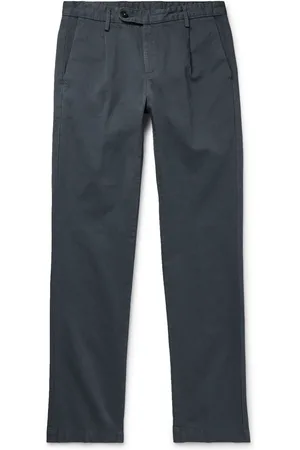 MASSIMO ALBA Ionio2 Straight-Leg Pleated Cotton-Twill Trousers - Men - - IT 52