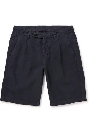 MASSIMO ALBA Alaccia Straight-Leg Pleated Linen Bermuda Shorts - Men - - IT 50