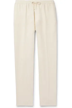 CANALI Straight-Leg Linen Drawstring Trousers - Men - - IT 58