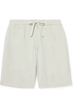 OFFICINE GENERALE Phil Straight-Leg Garment-Dyed Lyocell, Linen and Cotton-Blend Twill Shorts - Men - - IT 54