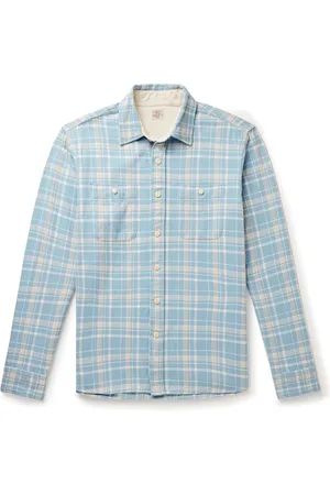 Faherty The Surf Checked Organic Cotton-Flannel Shirt - Men - - XL