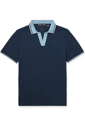 Mr P. G/FORE Golf Striped Logo-Appliquéd Piqué Polo Shirt - Men - - S