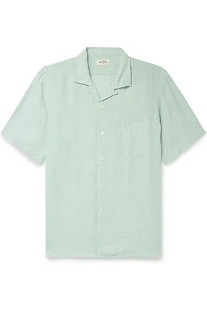 HARTFORD Palm Convertible-Collar Linen Shirt - Men - - XL