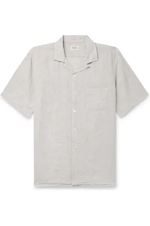 HARTFORD Palm Convertible-Collar Linen Shirt - Men - - XXL