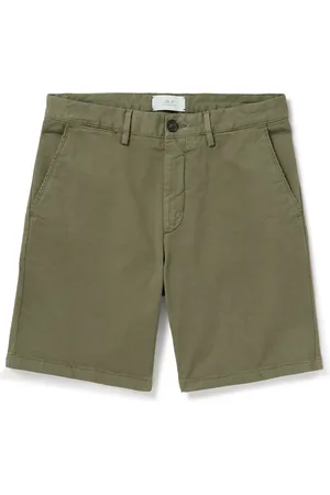 Mr P. Straight-Leg Garment-Dyed Cotton-Blend Twill Bermuda Shorts - Men - - 34