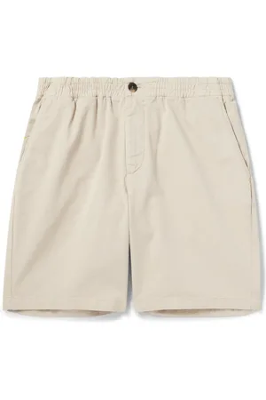 Mr P. Straight-Leg Garment-Dyed Organic Cotton-Blend Twill Shorts - Men - - 28