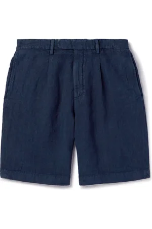 Boglioli Straight-Leg Pleated Linen Shorts - Men - - IT 46