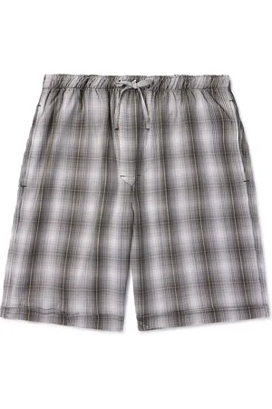CDLP Straight-Leg Checked Lyocell Pyjama Shorts - Men - - IT 44