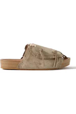 VISVIM Christo Shaman-Folk Fringed Suede Sandals - Men - - XL