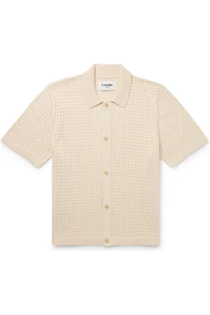 Corridor Pointelle-Knit Mercerized Pima Cotton Shirt - Men - - XXL