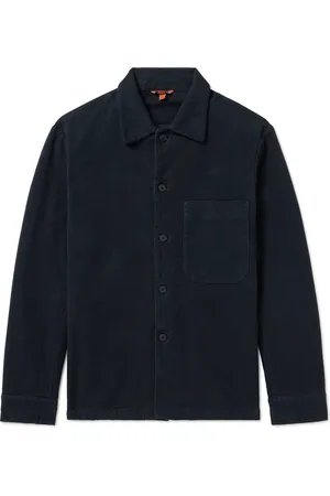 BARENA Garment-Dyed Cotton-Blend Moleskin Overshirt - Men - - IT 48