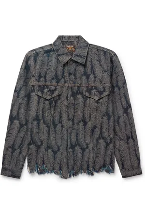 KAPITAL Magpie Distressed Denim-Jacquard Jacket - Men - - 2