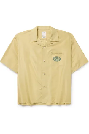 VISVIM Crosby Convertible-Collar Logo-Print Silk Shirt - Men - - 4