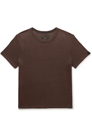 RAG&BONE Classic Mercerised Linen T-Shirt - Men - - XL