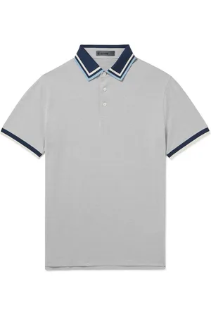 Mr P. G/FORE Golf Striped Logo-Appliquéd Piqué Polo Shirt - Men - - S
