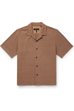 RAG&BONE Avery Resort Camp-Collar Broderie Anglaise TENCEL™ Lyocell Shirt - Men - - M