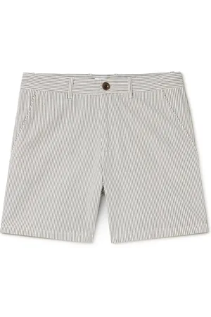 Mr P. Slim-Fit Straight-Leg Striped Cotton Bermuda Shorts - Men - - 34