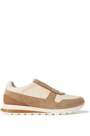 Brunello Cucinelli Olimpo Textured-Leather and Suede Sneakers - Men - - EU 43
