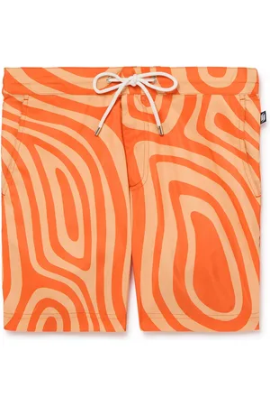 RICHARD JAMES Straight-Leg Mid-Length Printed Recycled Swim Shorts - Men - - S