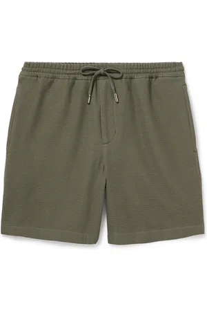 Mr P. Straight-Leg Waffle-Knit Organic Cotton Drawstring Shorts - Men - - 30